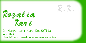 rozalia kari business card